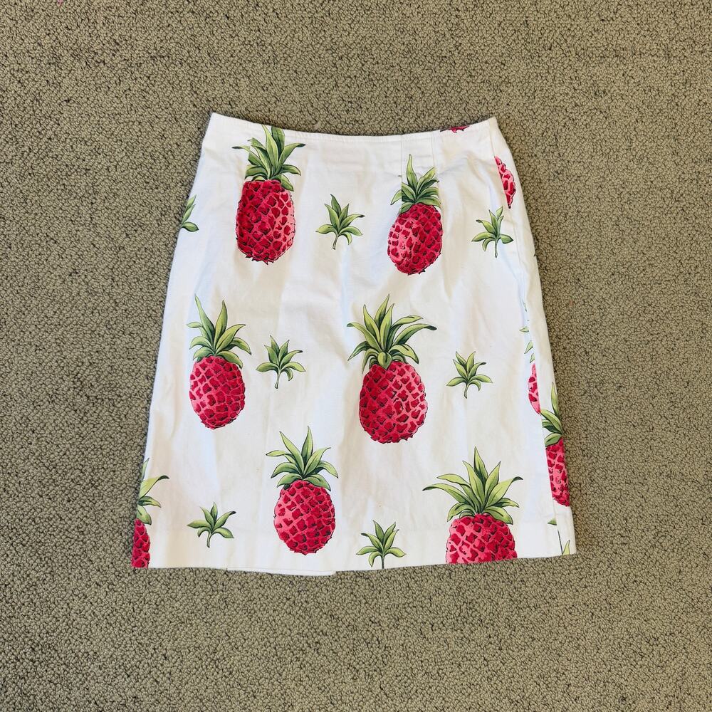 Talbots Pineapple Print Mini Skirt US Women's 4 - Picture 2 of 5